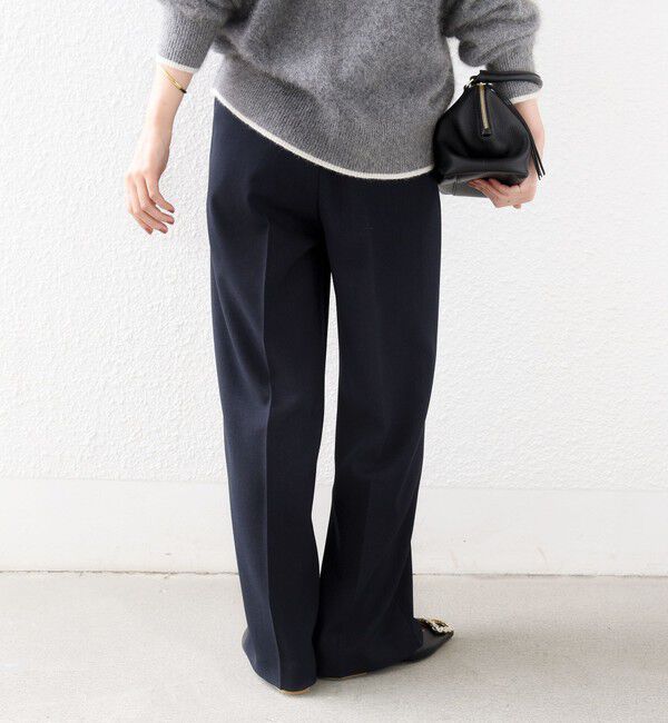 SHIPS for women「〈洗濯機可能〉FUNCTION セミ ワイド パンツ 26AW」|スラックス|