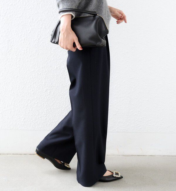 SHIPS for women「〈洗濯機可能〉FUNCTION セミ ワイド パンツ 26AW」|スラックス|