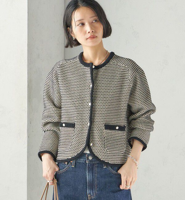 SHIPS for women「《予約》〈手洗い可能〉ジャカード モール カーディガン 26AW」|カーディガン|