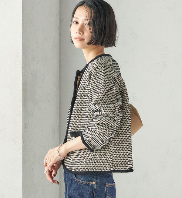 SHIPS for women「《予約》〈手洗い可能〉ジャカード モール カーディガン 26AW」|カーディガン|