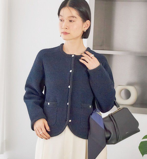 SHIPS for women「《予約》〈手洗い可能〉ジャカード モール カーディガン 26AW」|カーディガン|