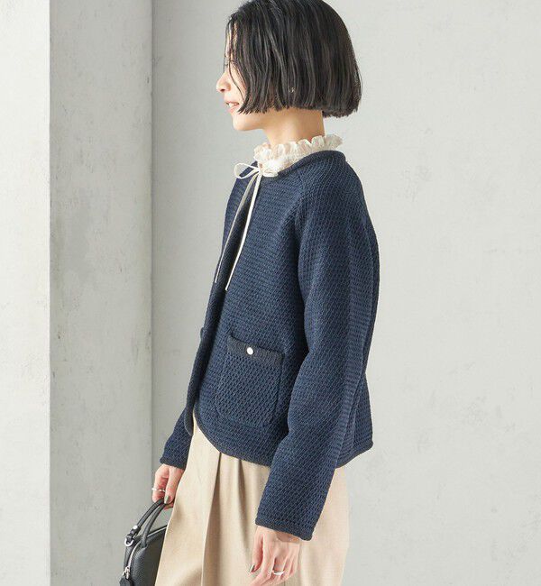 SHIPS for women「《予約》〈手洗い可能〉ジャカード モール カーディガン 26AW」|カーディガン|