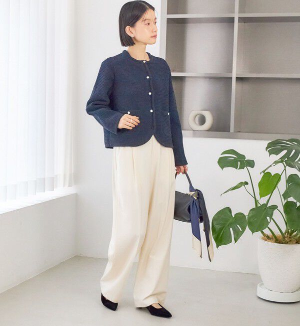 SHIPS for women「《予約》〈手洗い可能〉ジャカード モール カーディガン 26AW」|カーディガン|
