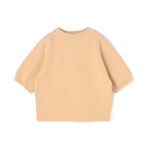 MACPHEE「【WEB限定】 ダブルニット ハーフスリーブプルオーバー」|ニット・セーター|43 ベージュ