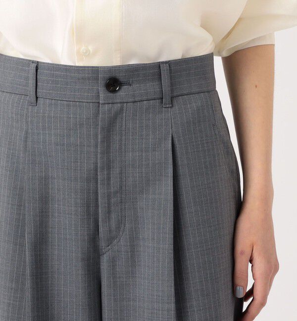 MACPHEE「ストレッチトロピカル ハイウエストパンツ」|スラックス|