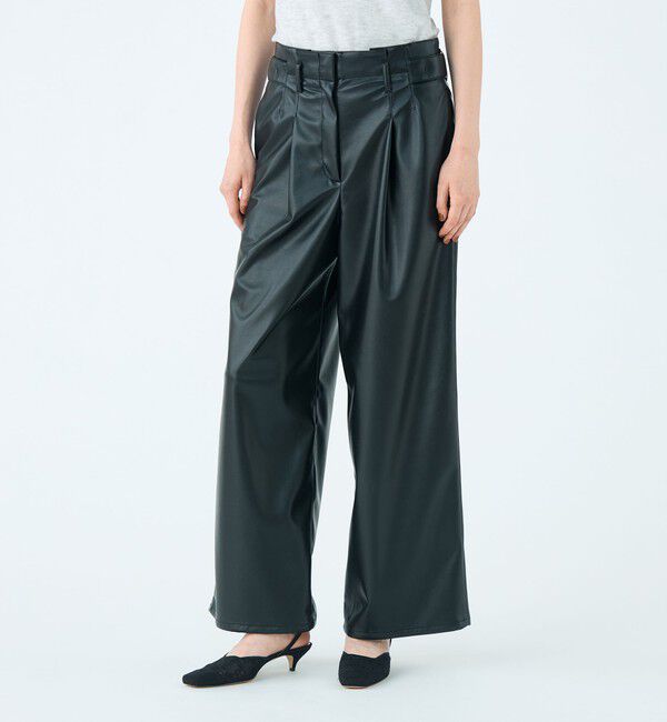 Ballsey「レザーライククロス サイドタブパンツ」|その他|