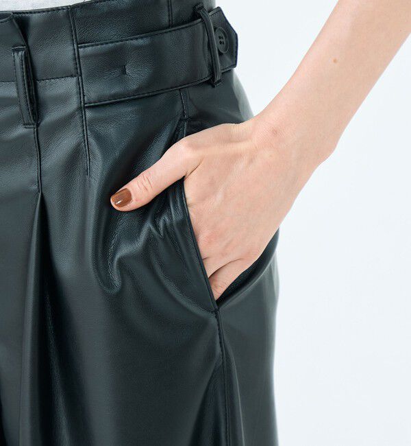 Ballsey「レザーライククロス サイドタブパンツ」|その他|