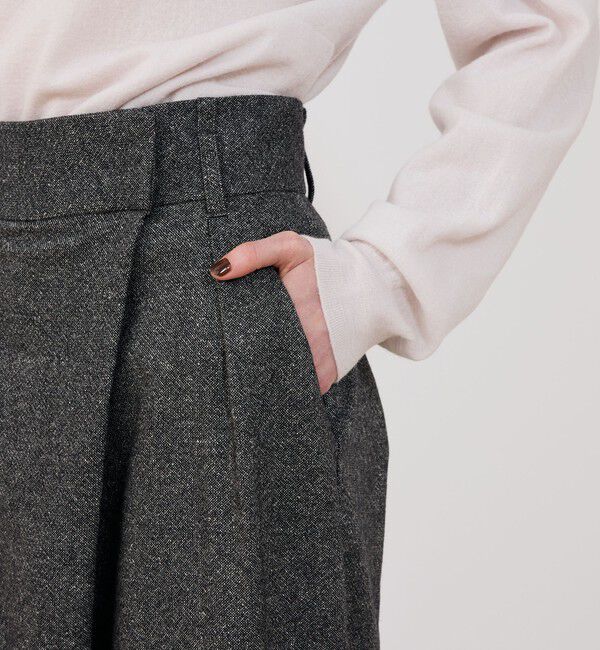 GALERIE VIE「モノフラノ ワンサイドタックスラックス」|スラックス|