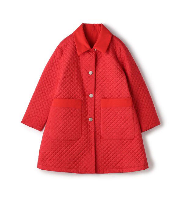Ballsey「パデットリバーキルティング リバーシブルハーフコート」|ステンカラーコート|35 レッド