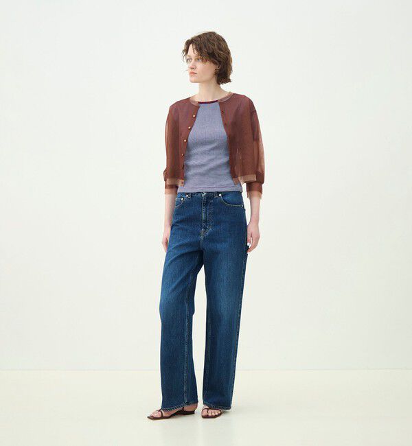 MACPHEE「シルキーボーダー ボートネックプルオーバー」|Tシャツ・カットソー|