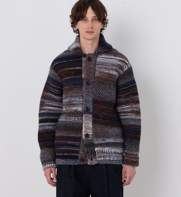 TOMORROWLAND MENS「TOMORROWLAND tricot パッチワーク チャンキーニットブルゾン」|ニット・セーター|