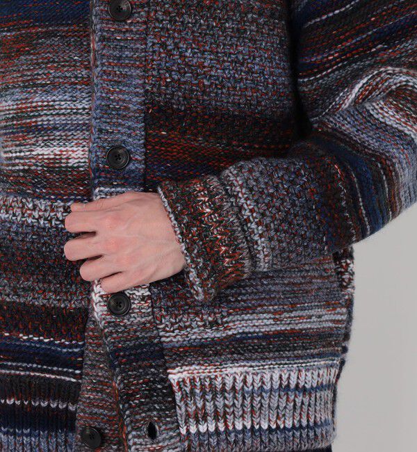 TOMORROWLAND MENS「TOMORROWLAND tricot パッチワーク チャンキーニットブルゾン」|ニット・セーター|