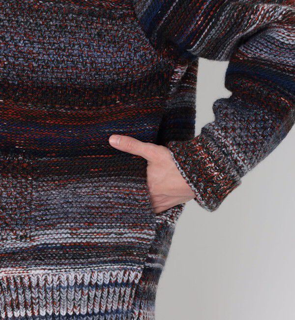 TOMORROWLAND MENS「TOMORROWLAND tricot パッチワーク チャンキーニットブルゾン」|ニット・セーター|