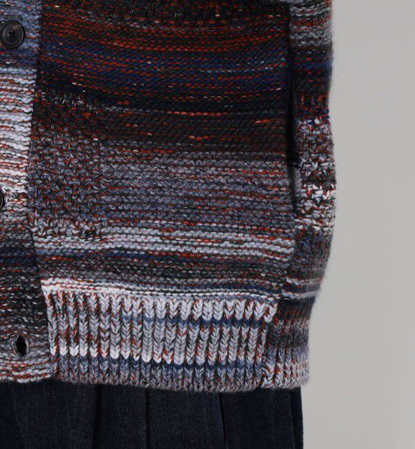 TOMORROWLAND MENS「TOMORROWLAND tricot パッチワーク チャンキーニットブルゾン」|ニット・セーター|