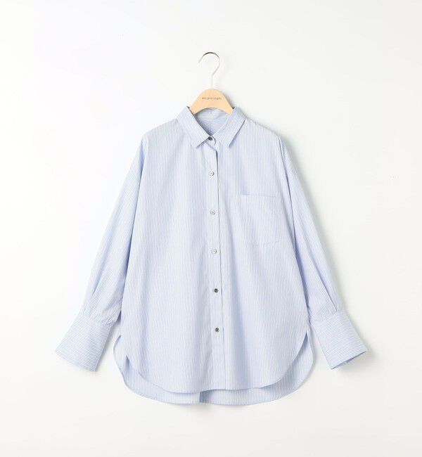 NOLLEY'S sophi「ウォッシャブル120/2ストライプオーバーシャツ」|シャツ・ブラウス|