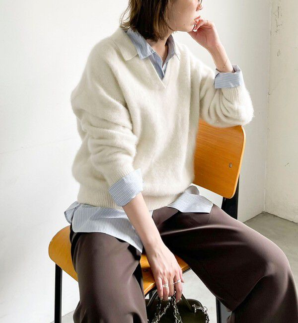NOLLEY'S sophi「ウォッシャブル120/2ストライプオーバーシャツ」|シャツ・ブラウス|
