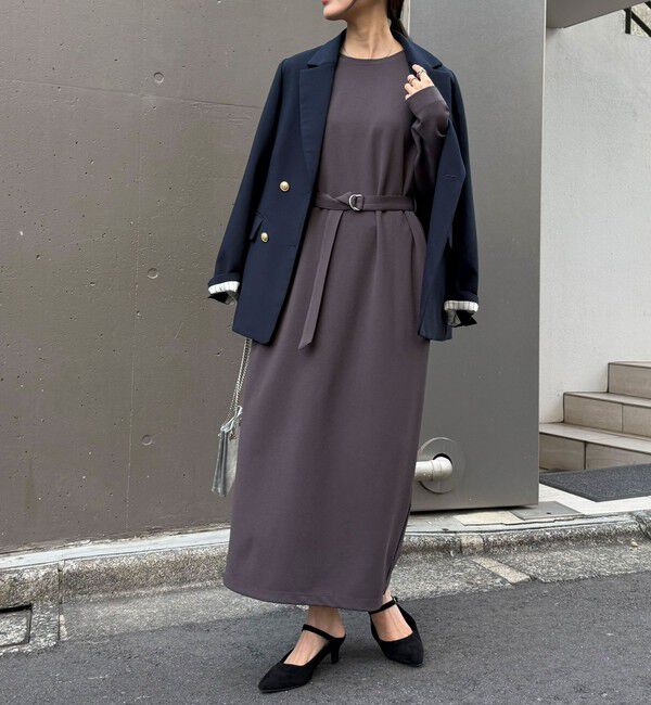 fredy emue「ジョーゼットベルト付きワンピース」|ワンピース|