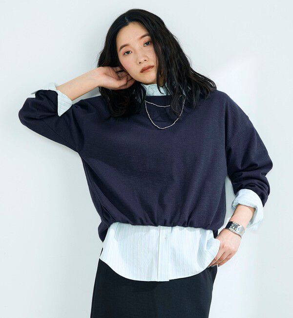 fredy emue「裾インゴムブークレープルオーバー」|Tシャツ・カットソー|