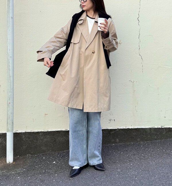 fredy emue「ミドル丈オーバートレンチコート」|トレンチコート|