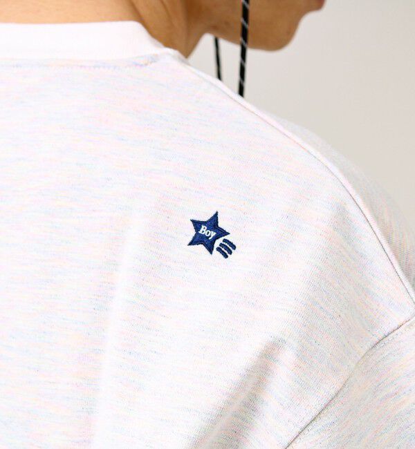 GLOSTER「【BOY刺繍】裏グラデーション ワンポイント半袖Tシャツ」|Tシャツ・カットソー|