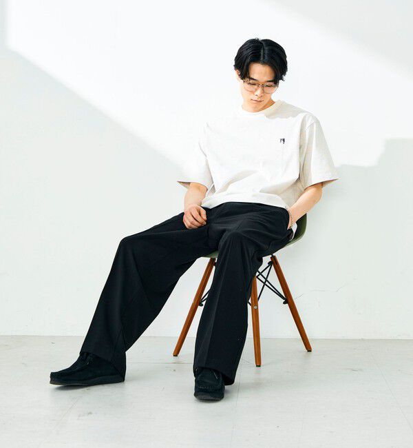 GLOSTER「【BOY刺繍】裏グラデーション ワンポイント半袖Tシャツ」|Tシャツ・カットソー|