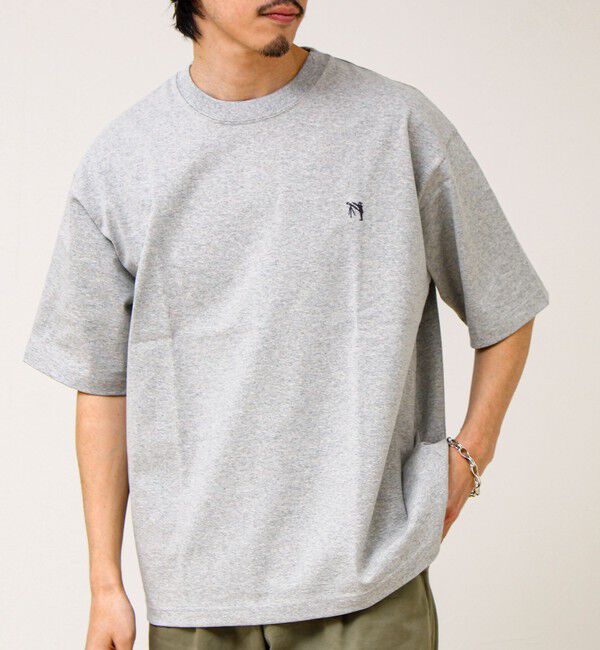 GLOSTER「【BOY刺繍】裏グラデーション ワンポイント半袖Tシャツ」|Tシャツ・カットソー|