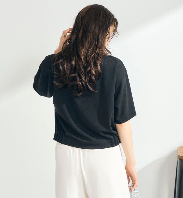 fredy emue「カットジョーゼット5分袖プルオーバー」|Tシャツ・カットソー|