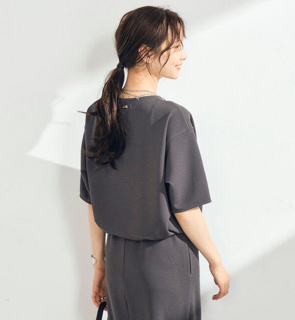 fredy emue「カットジョーゼット5分袖プルオーバー」|Tシャツ・カットソー|