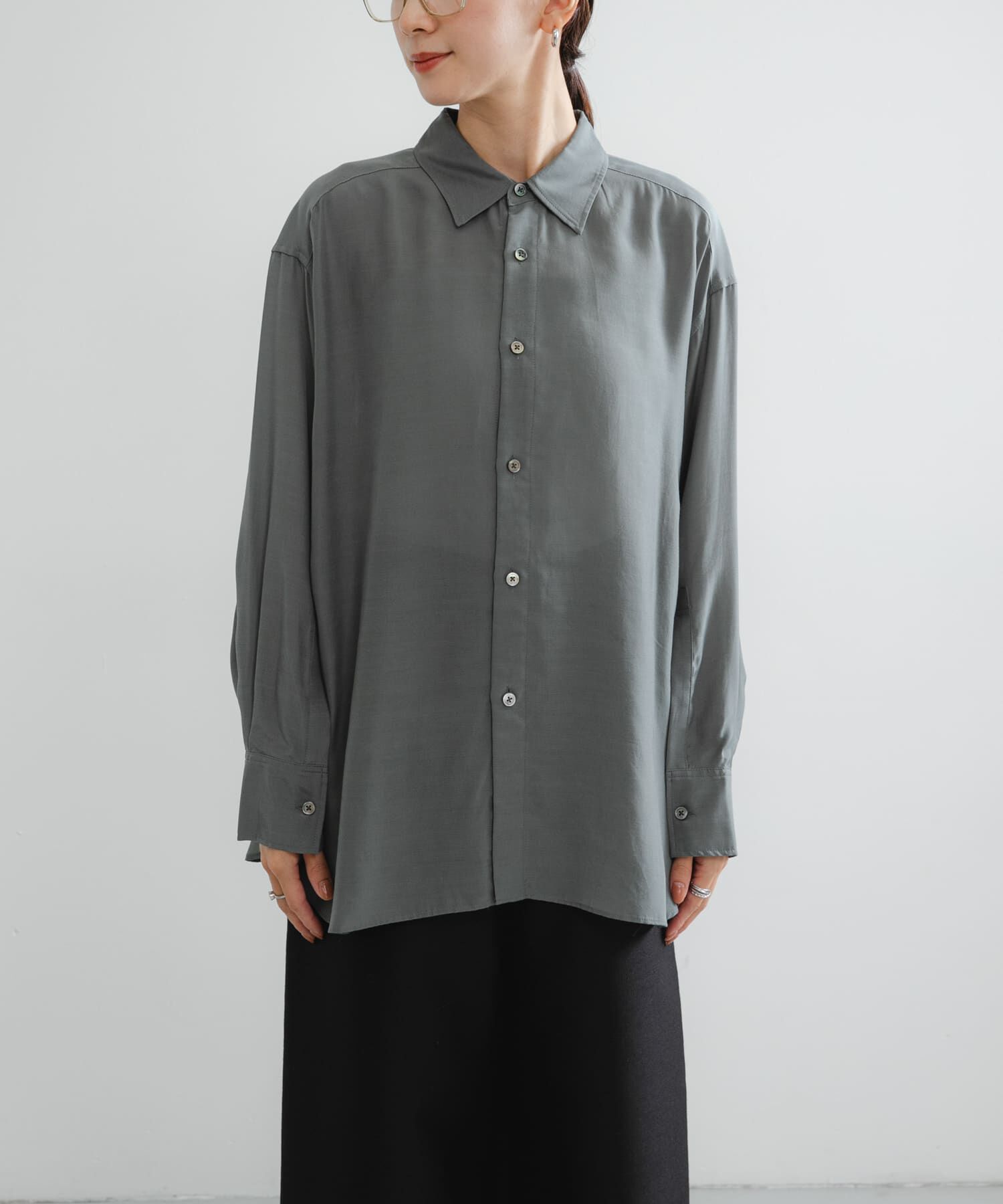 URBAN RESEARCH「new basic　WASHABLE CUPRA SHIRTS」|シャツ・ブラウス|