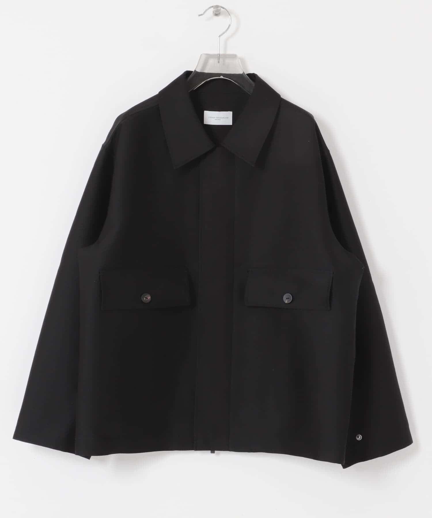 URBAN RESEARCH「new basic　WOOL SILK BOX JACKET」|ノーカラーコート|