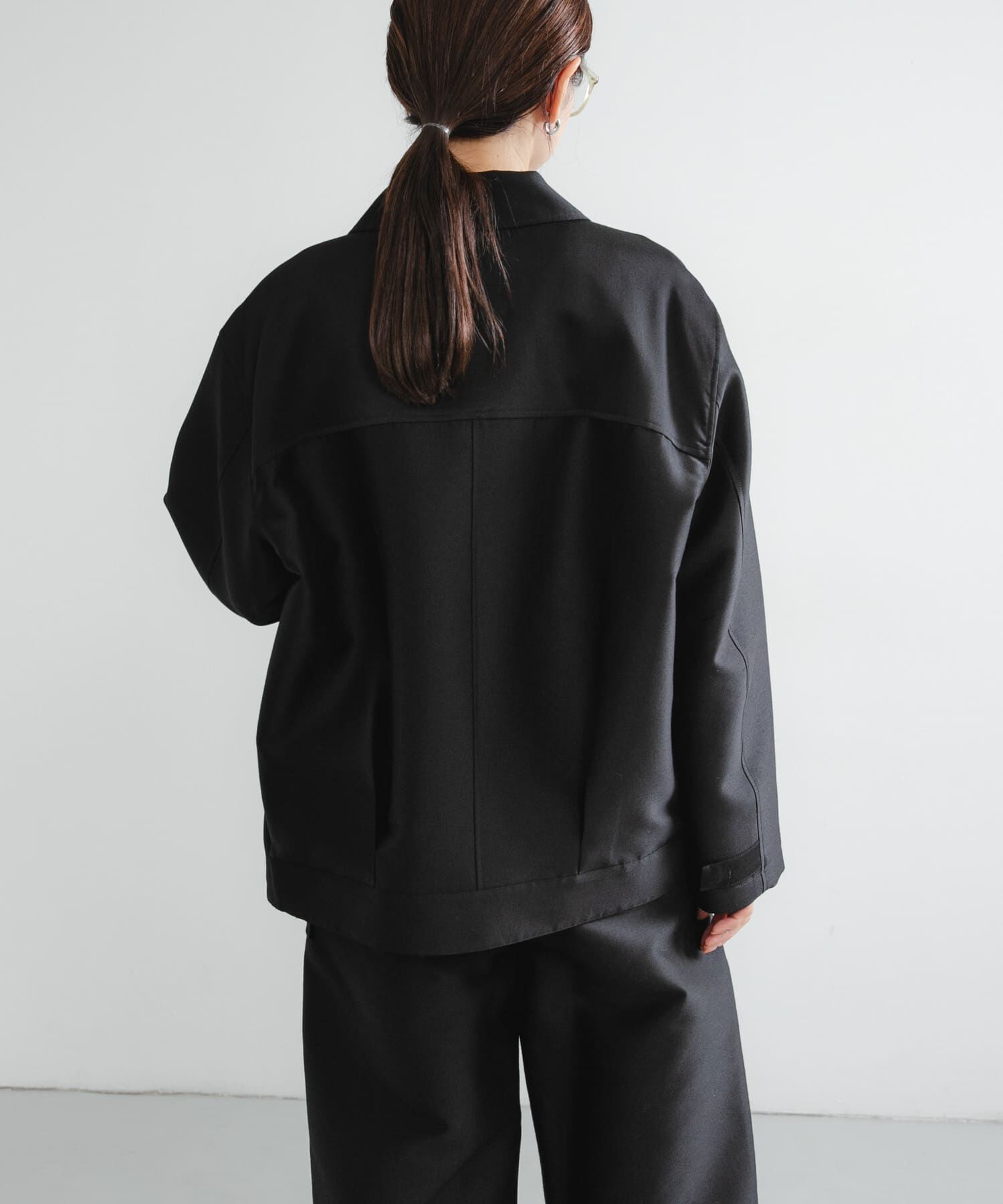 URBAN RESEARCH「new basic　WOOL SILK BOX JACKET」|ノーカラーコート|