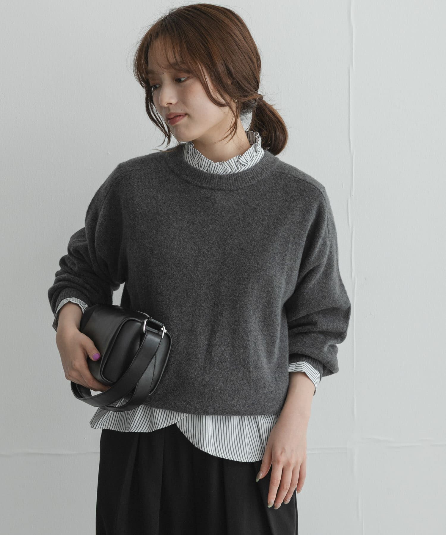 Sonny Label 「『WEB限定』スタンドカラーフリルペプラムブラウス」|シャツ・ブラウス|