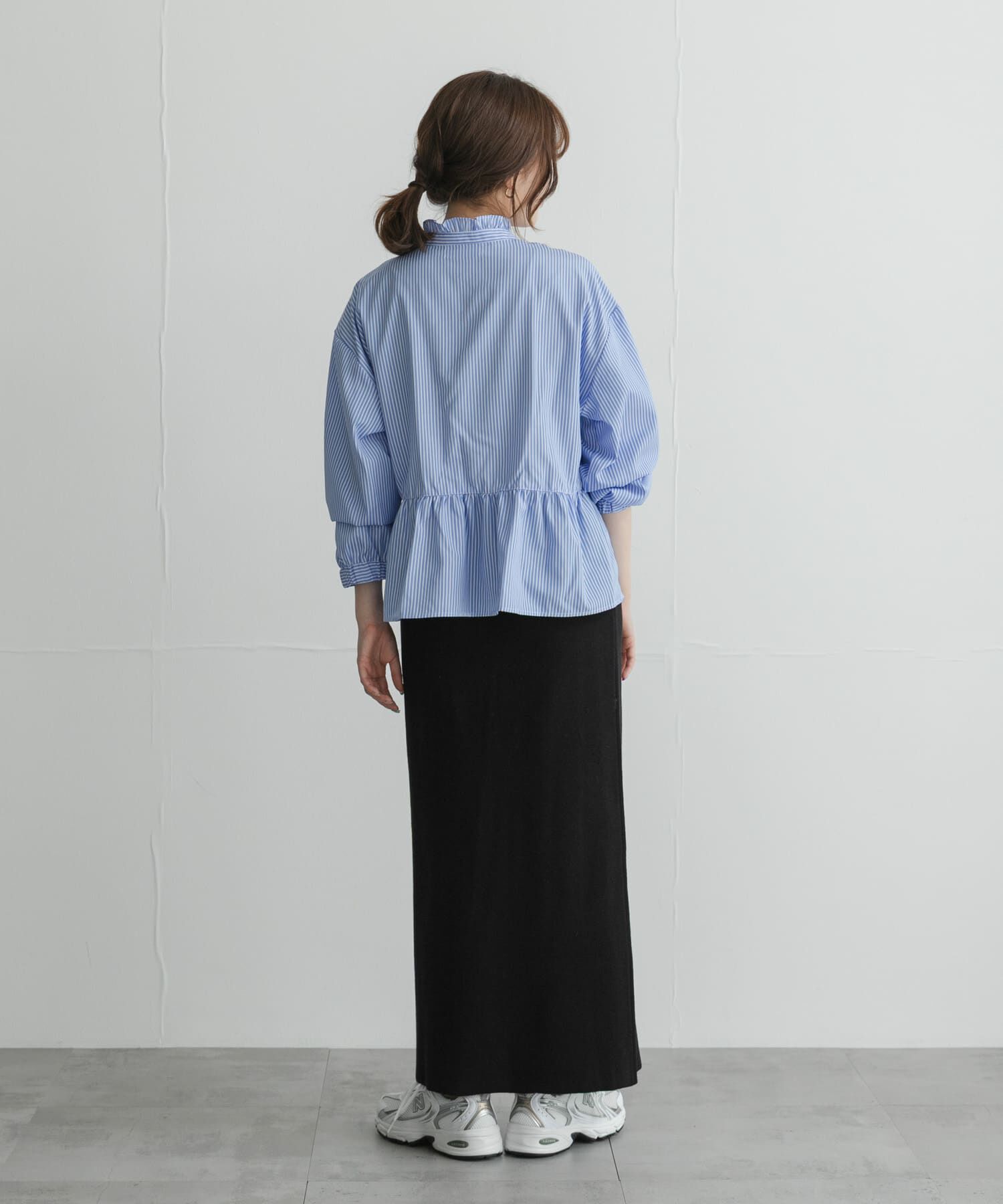 Sonny Label 「『WEB限定』スタンドカラーフリルペプラムブラウス」|シャツ・ブラウス|