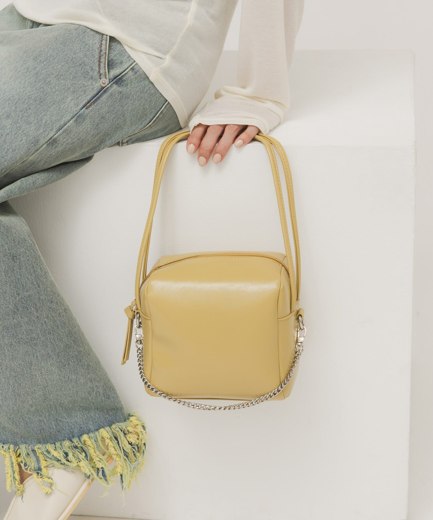 「チェーン付きスクエアBAG」|ショルダー・メッセンジャー|