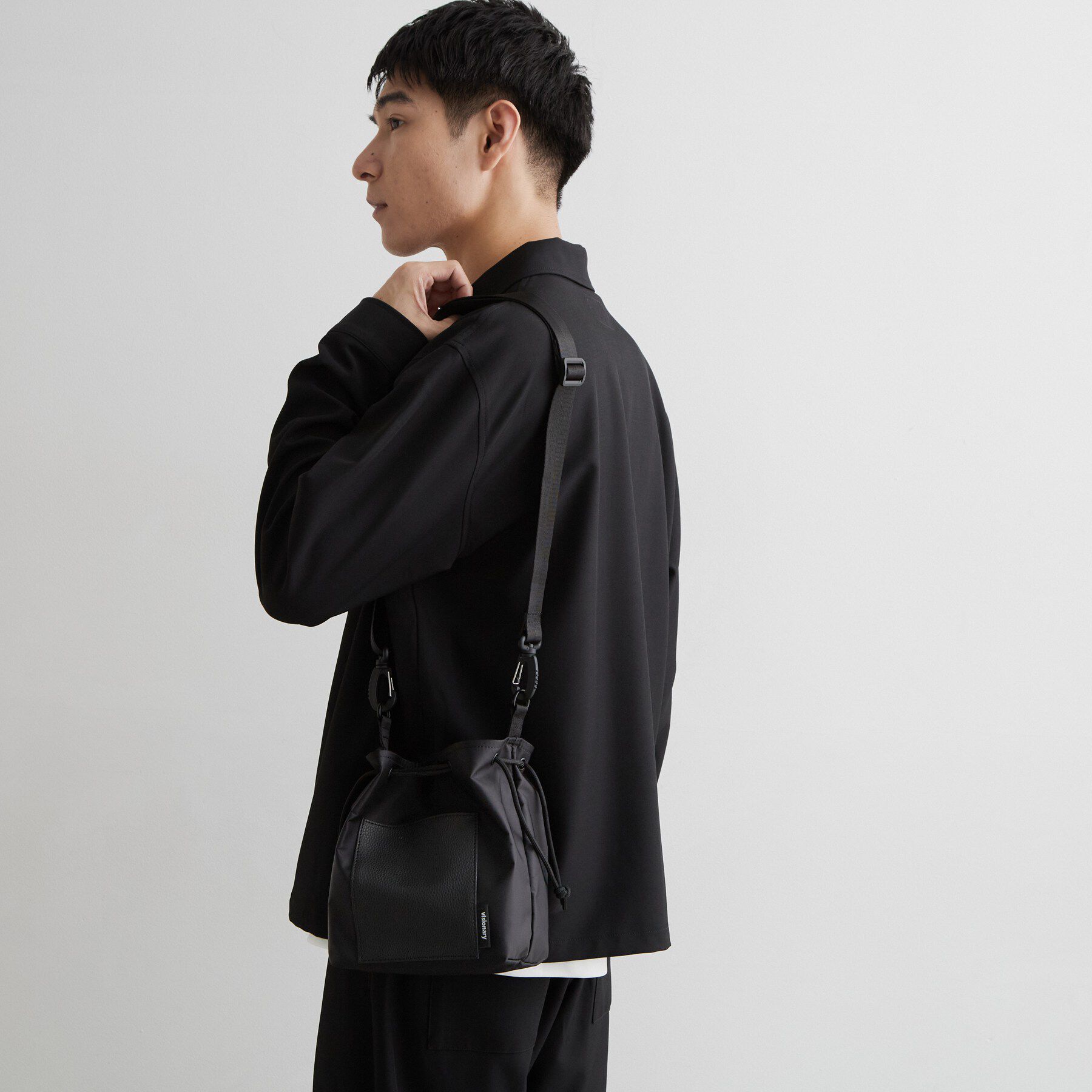 THE SHOP TK「VISIONARY 異素材コンビ 巾着ショルダーバッグ」|ショルダー・メッセンジャー|