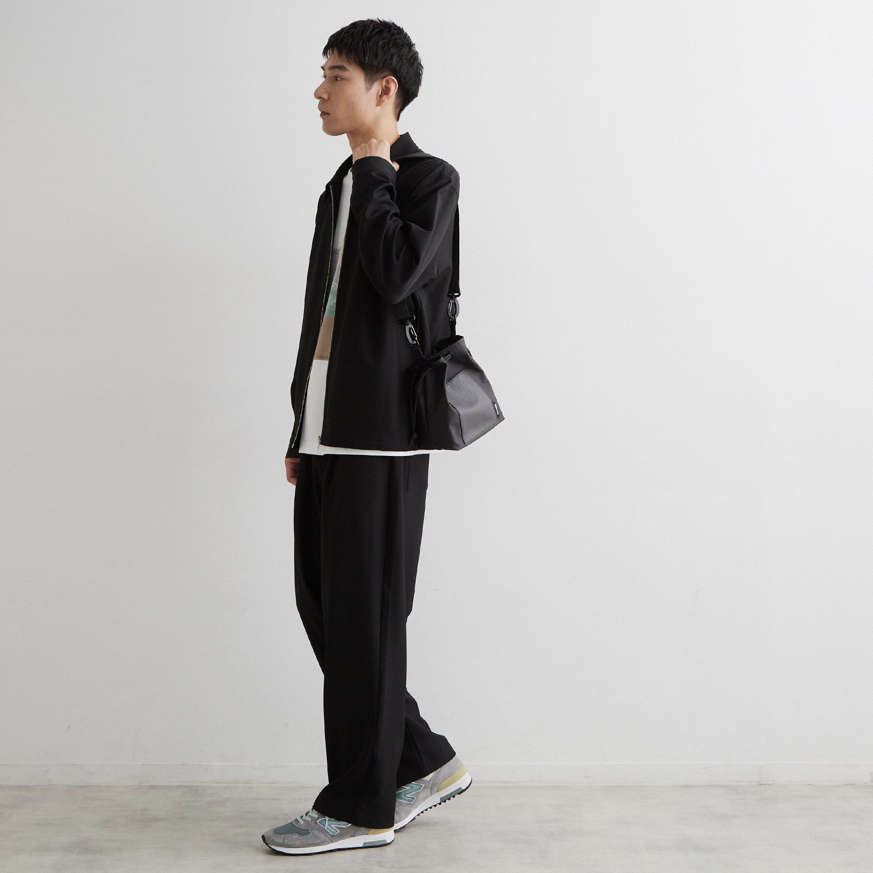 THE SHOP TK「VISIONARY 異素材コンビ 巾着ショルダーバッグ」|ショルダー・メッセンジャー|