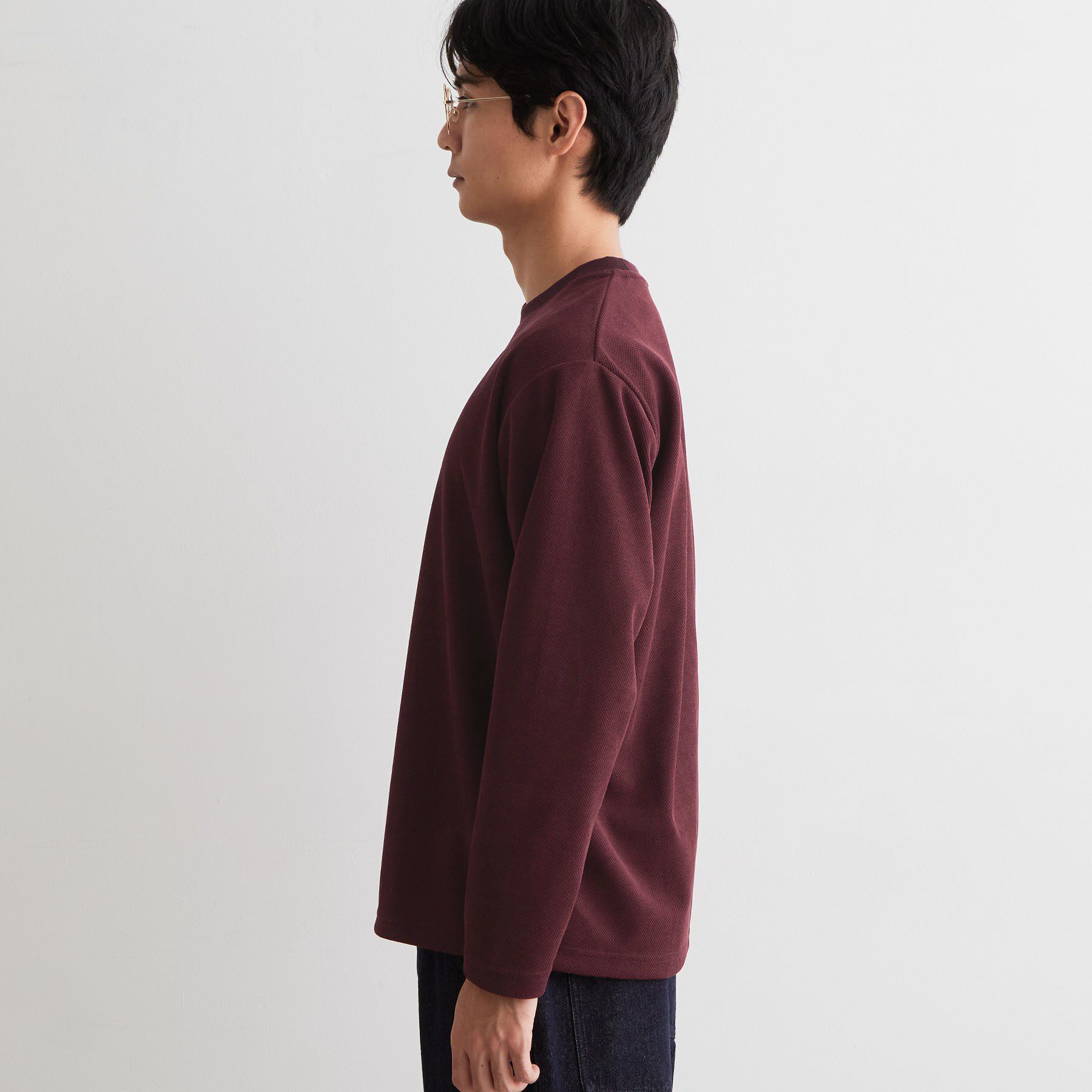 THE SHOP TK「【洗濯機OK】カノコ編み 長袖Tシャツ」|Tシャツ・カットソー|
