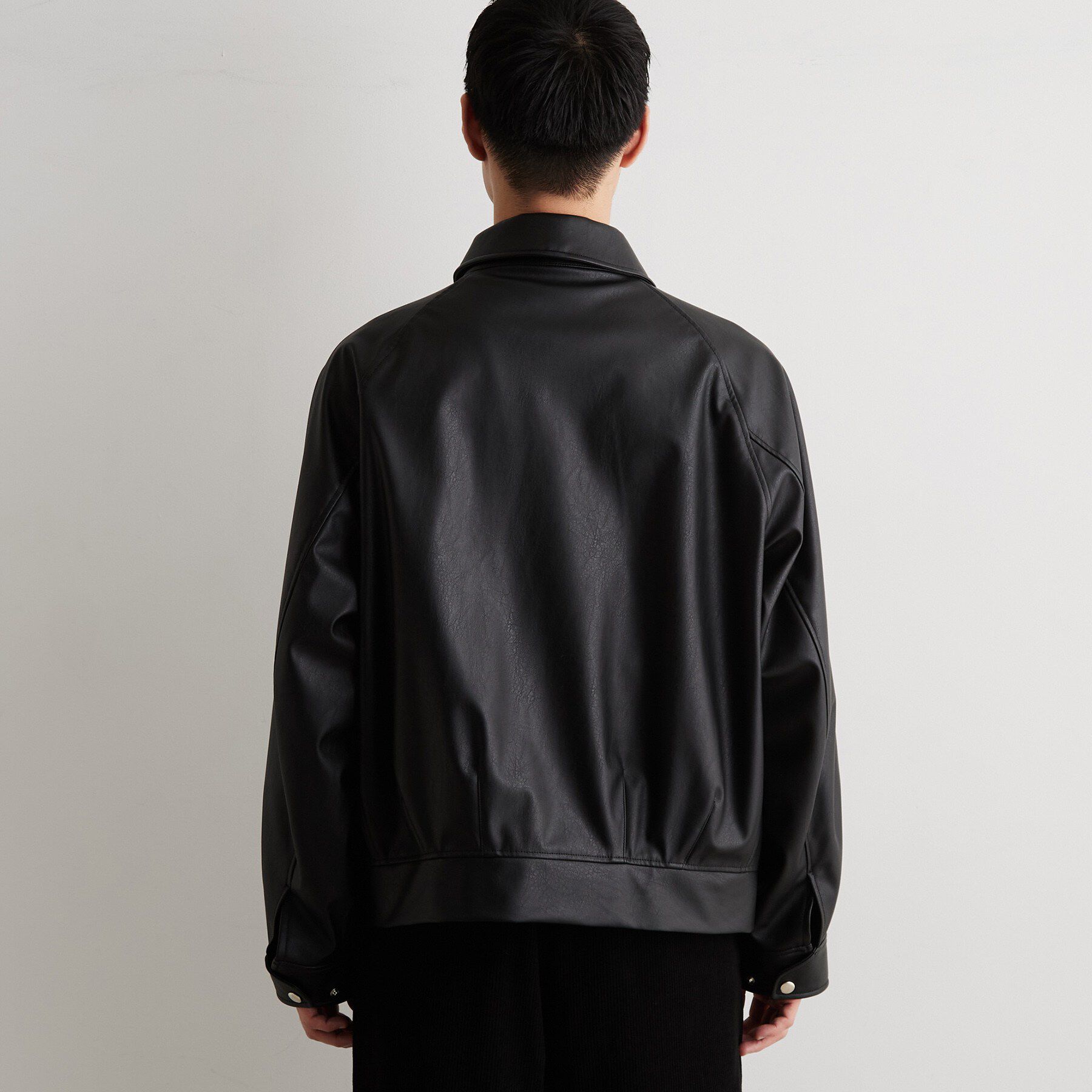 THE SHOP TK「合成皮革 ビッグシルエットブルゾン」|ブルゾン・スタジャン|