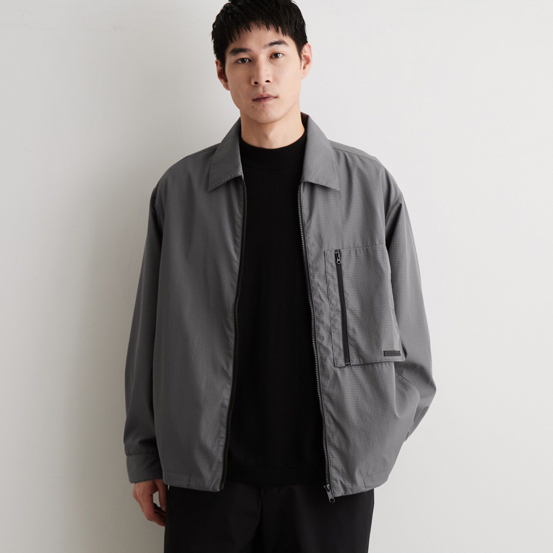 THE SHOP TK「チェック柄 ジップアップブルゾン」|ブルゾン・スタジャン|
