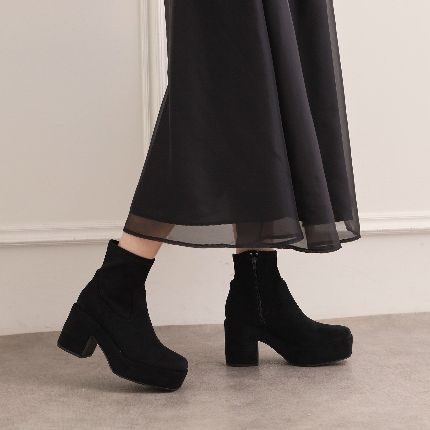 ESPERANZA「【ナチュ盛り／約8.5cm】ナチュ盛りショートブーツ」|ショートブーツ|