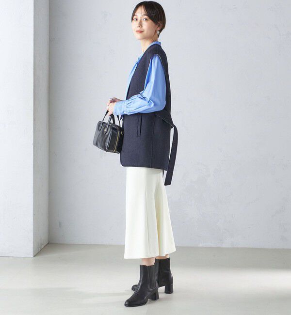 SHIPS for women「〈手洗い可能〉ニット ジョーゼット バック マーメイド スカート」|スカート|