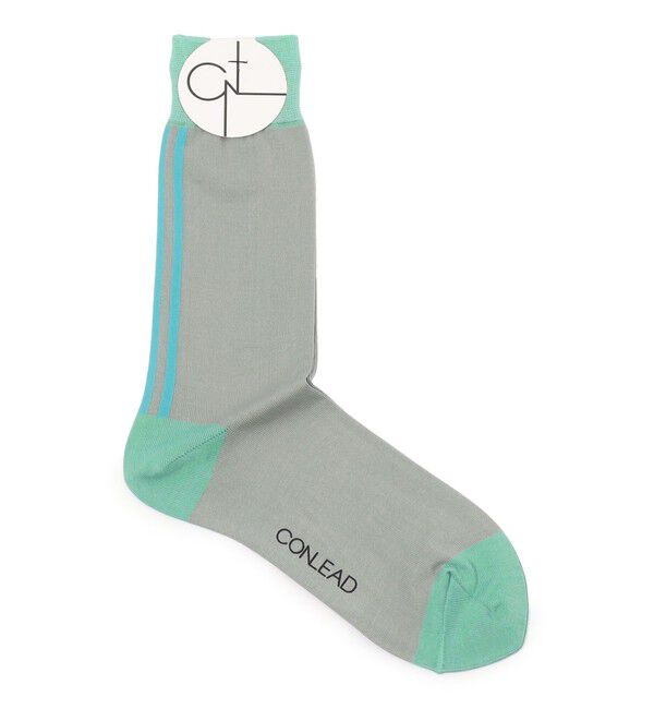 TOMORROWLAND GOODS「CONLEAD BACK LINE ソックス」|ソックス|14 グレー系