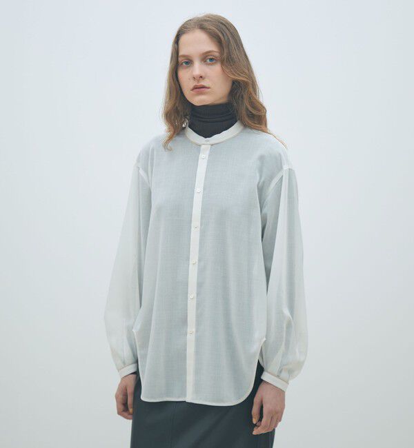 MACPHEE「T/W VOILEボリュームスリーブチュニックブラウス」|シャツ・ブラウス|
