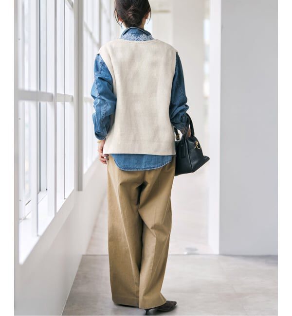 Spick and Span「《一部店舗+WEB限定》レースニットベスト」|ベスト・ジレ|