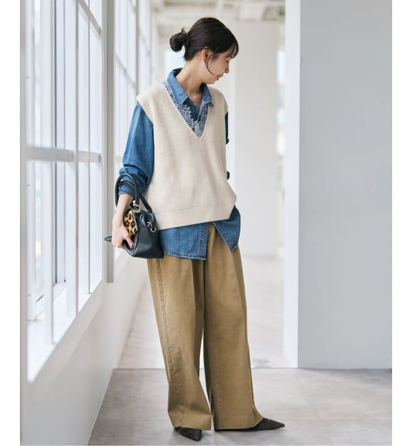Spick and Span「《一部店舗+WEB限定》レースニットベスト」|ベスト・ジレ|