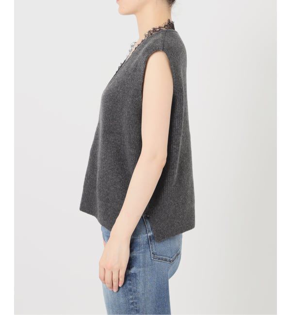 Spick and Span「《一部店舗+WEB限定》レースニットベスト」|ベスト・ジレ|