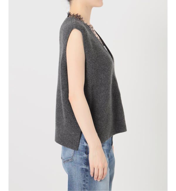 Spick and Span「《一部店舗+WEB限定》レースニットベスト」|ベスト・ジレ|