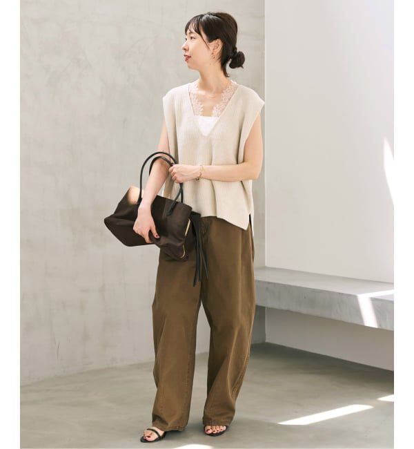 Spick and Span「《一部店舗+WEB限定》レースニットベスト」|ベスト・ジレ|