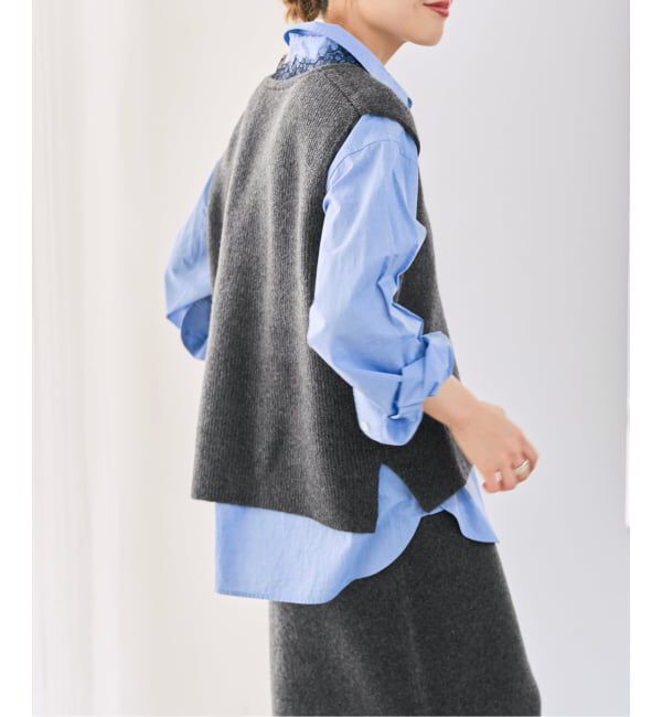 Spick and Span「《一部店舗+WEB限定》レースニットベスト」|ベスト・ジレ|