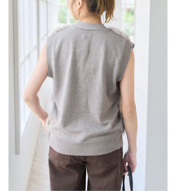 Spick and Span「フェイクファーコンビニットベスト」|ベスト・ジレ|